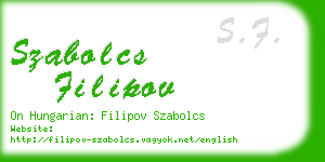 szabolcs filipov business card